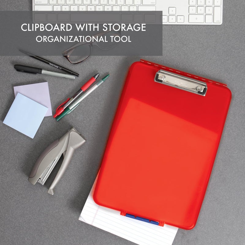 Dexas Slimcase Storage Clipboard, Red - Image 4